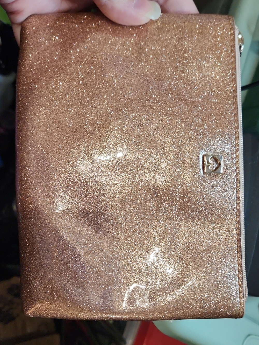 Sparkling Rose Gold Women's Clutch Wallet - Kate Spade